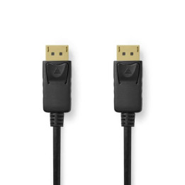Câble DisplayPort 1.4 8K male - male - Noir - 2m - CCGL37014BK20 | Nedis 