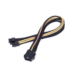 Cable tressé 8-Pin EPS - ATX 4+4-Pin 300mm GOLD - BK - SSTPP07EPS8BG | Silverstone 
