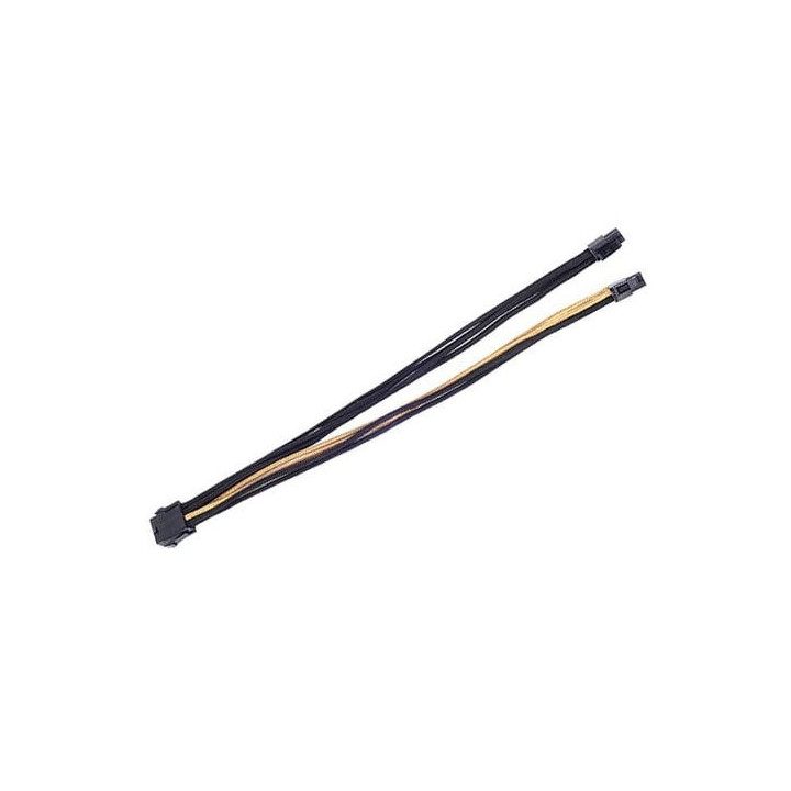 Cable tressé 8-Pin EPS - ATX 4+4-Pin 300mm GOLD - BK - SSTPP07EPS8BG | Silverstone 