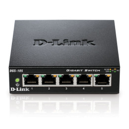 5 ports 10/100/1000 boitier métal - DGS-105 | D-Link 