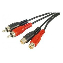 Rallonge Audio 2xRCA M - F 10m - 580602 | Générique 