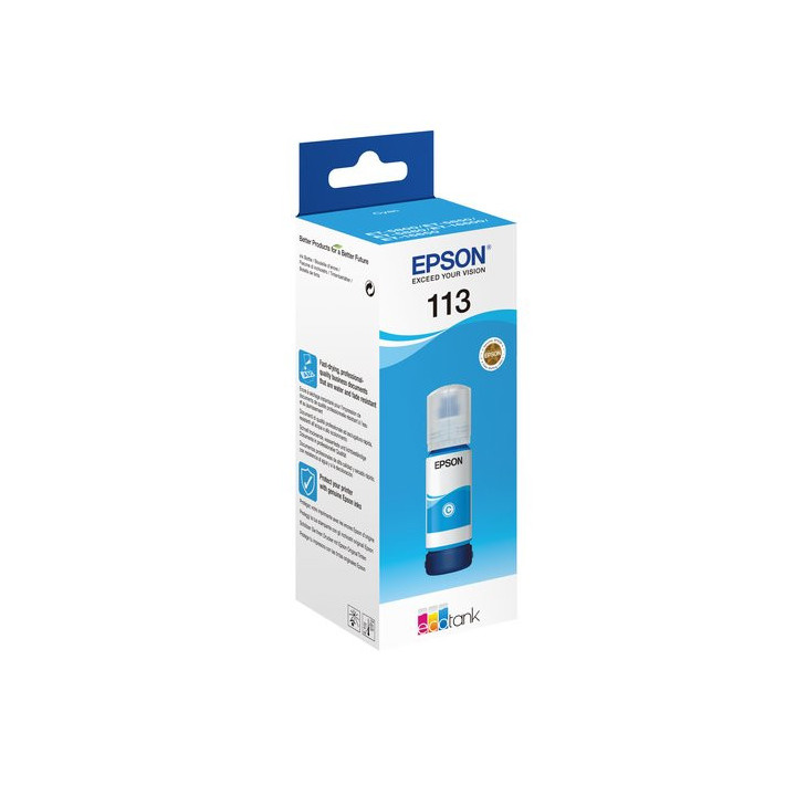 Flacon EcoTank 113 Cyan - C13T06B240 | Epson 