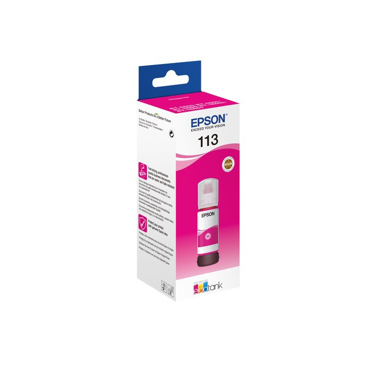 Flacon EcoTank 113 Magenta - C13T06B340 | Epson 