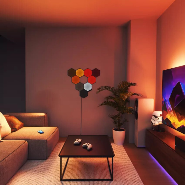 Shapes Black Hexagons Starter Kit - 9 pièces - NL420102HX9PK | Nanoleaf 