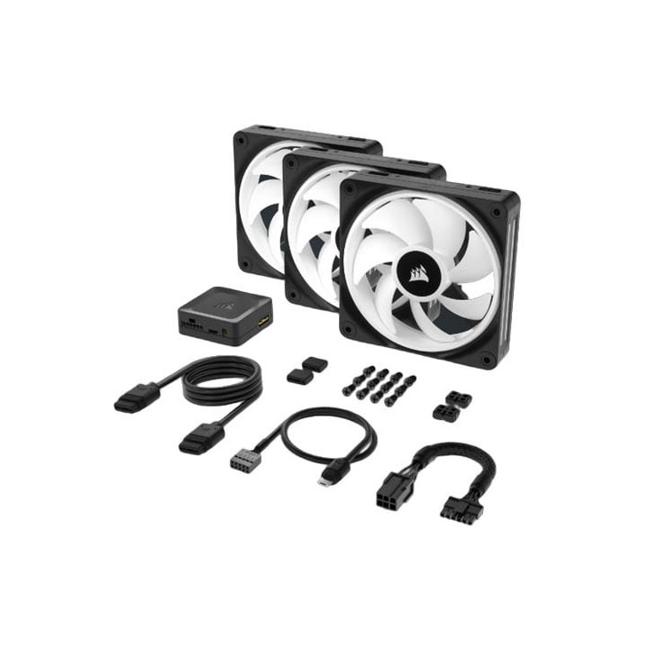 iCUE LINK QX120 RGB Starter Kit Noir - CO9051002WW | Corsair 