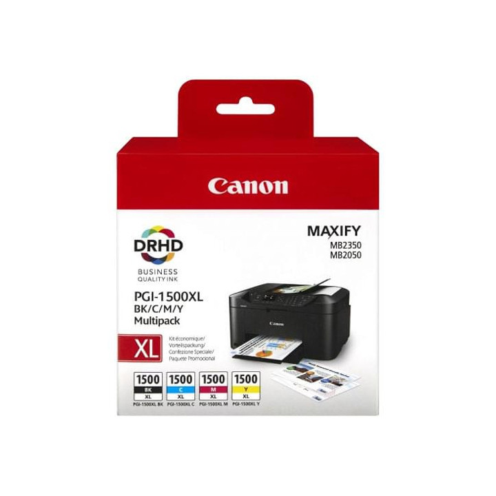 Pack 4 Cartouches BK,C,M,Y PGI-1500XL - 9182B010 | Canon 