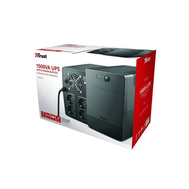 PAXXON 1500 VA - 4 prises - 23505 | Trust 