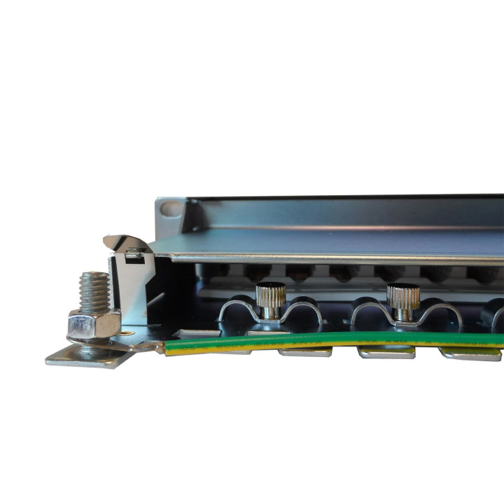 Panneau de brassage rack 19" - 1U - blindé - cat6 - 1100199 | Kimex International 