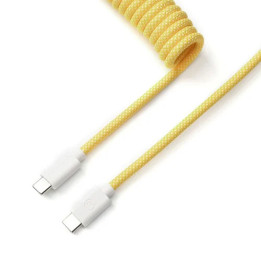 Cable Coiled Aviator - USB C - Jaune - Cab16 | Keychron 