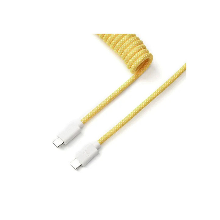 Cable Coiled Aviator - USB C - Jaune - Cab16 | Keychron 