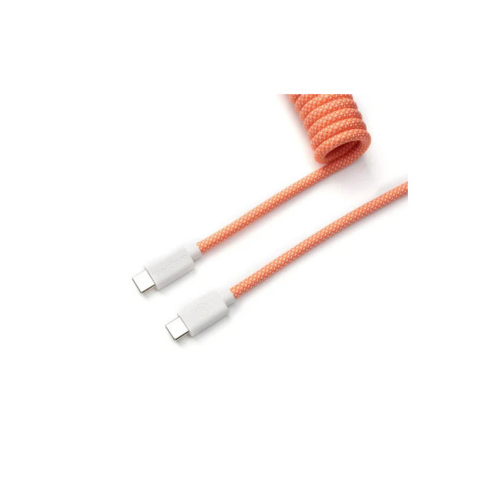 Cable Coiled Aviator - USB C - Rose Orange - Cab14 | Keychron 