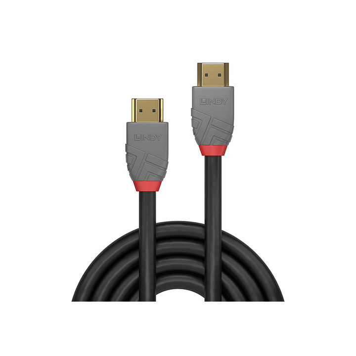 Cable HDMI Anthra Line - Ethernet - 0.5M - Male-Male - 36961 | Lindy 