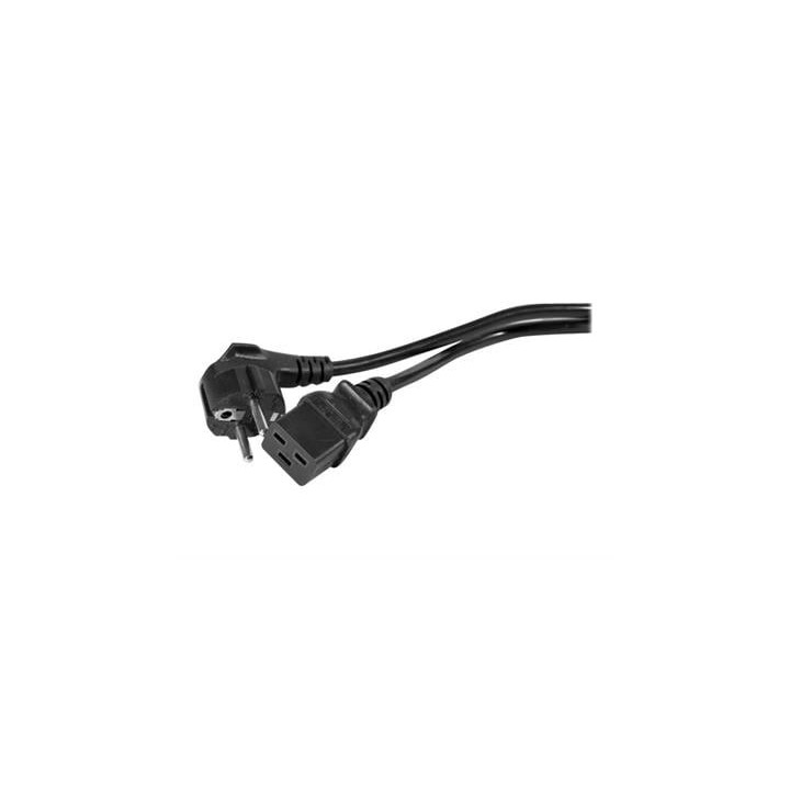 Cordon d'alimentation CEE7 - C19 noir - 3,0 m - ECF808019 | Compatible 