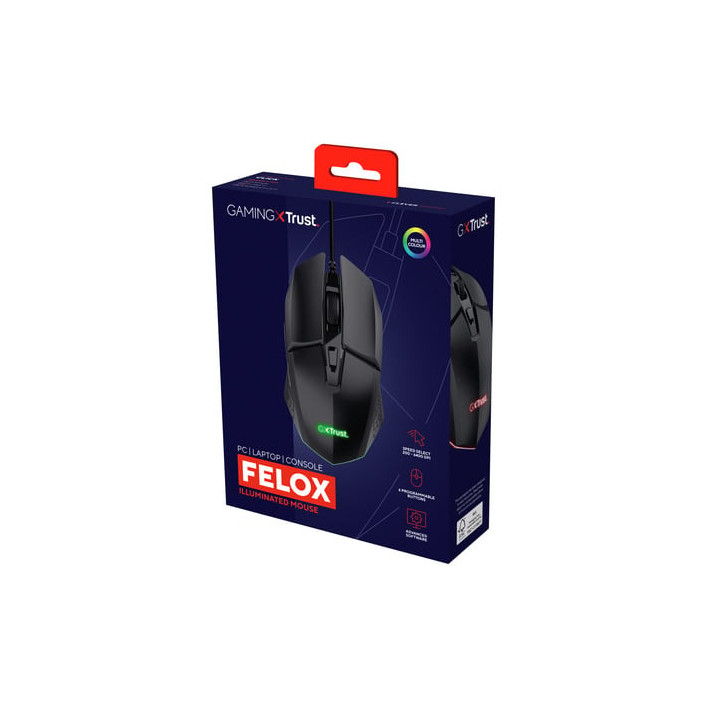 FELOX - Noire - Filaire - Droitier - RGB - 25036 | Trust 