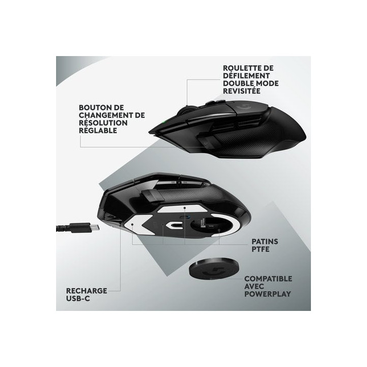 G502 X LIGHTSPEED BLACK - 910006180 | Logitech 