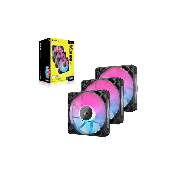 iCUE LINK RX120 RGB Triple kit - Noir - CO9051018WW | Corsair 