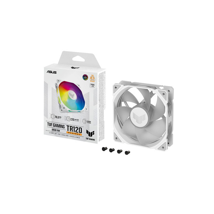 TUF GAMING - TR120 Fan ARGB REVERSE - Blanc - 90DA00D3B09000 | Asus 