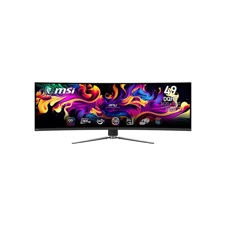 MPG 49" CURVE OLED DQHD 144Hz - 0.03ms - HDR - Adap-Sync - 9S63FA84T001 | MSI 
