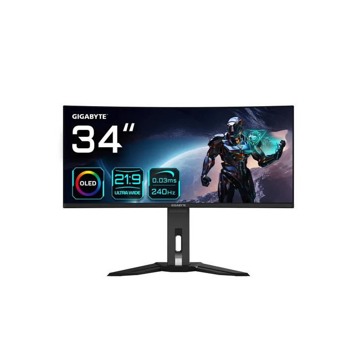 34" CURVE OLED UWQHD 240Hz - 0.03ms - USB-C - HP - MO34WQC2 | Gigabyte 