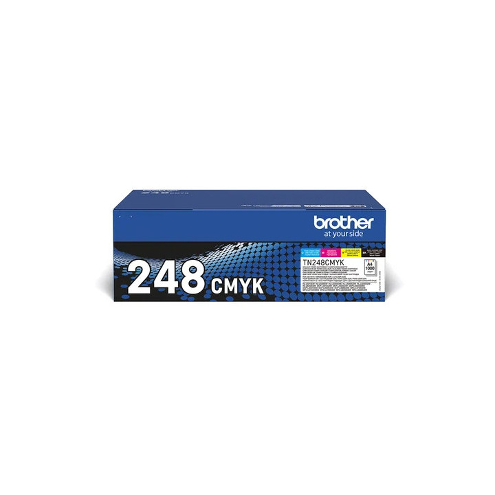 Pack 4x couleurs Toner 1000 Pages - TN248 CMYK - TN248VAL | Brother 