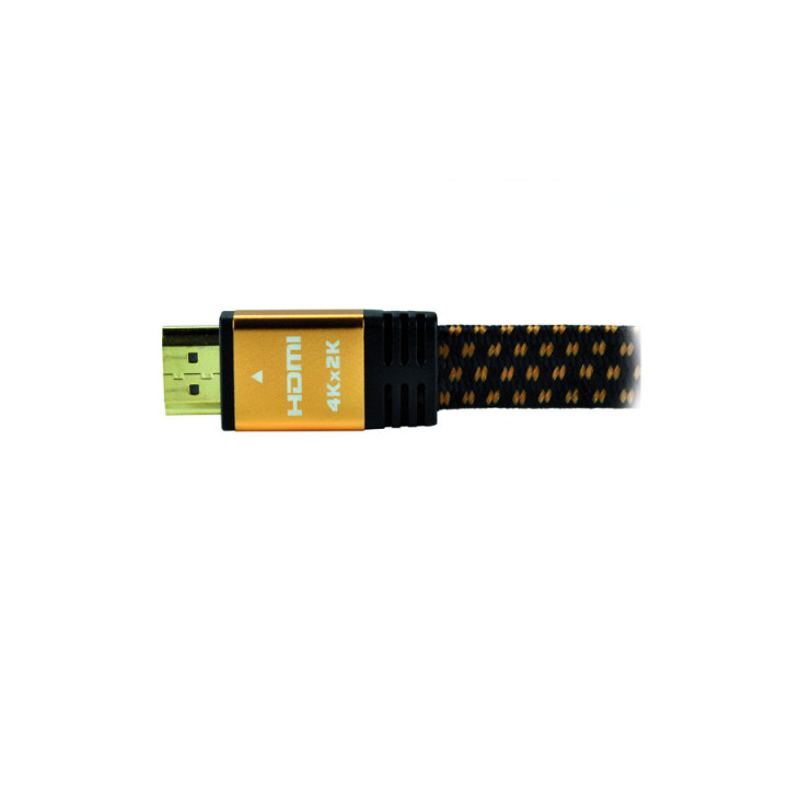 Câble plat tressé HDMI - Mâle - mâle - 3m - MC385GPZ3M | MCL Samar 