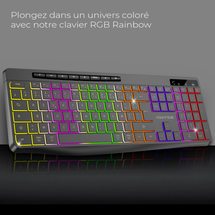 R TYPE Noir Sans fil - RGB - Batterie - IPX4 - Win et Mac - CLA310BK | Advance 
