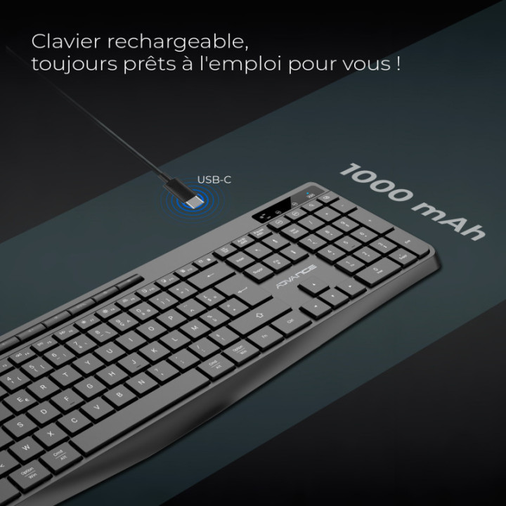 R TYPE Noir Sans fil - RGB - Batterie - IPX4 - Win et Mac - CLA310BK | Advance 