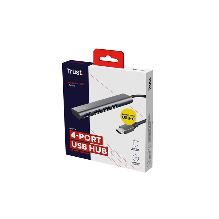 Hub HALYX 4 ports USB-C USB 3.2 - 24948 | Trust 