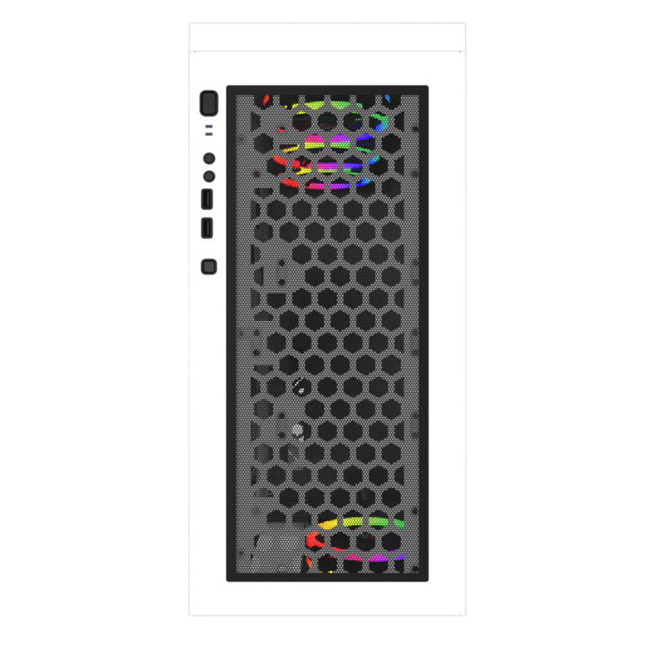 WHITE DESTROYER Glass-G - ARGB - MT - ATX - MR005M | M.RED 