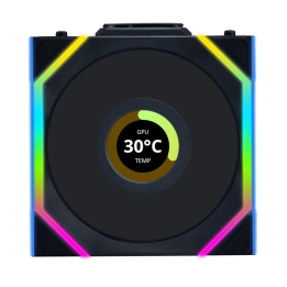 UNI FAN SL LCD ARGB PWM - Sans Fil 120mm - Noir - 12SLLCD1W1B | Lian-Li 