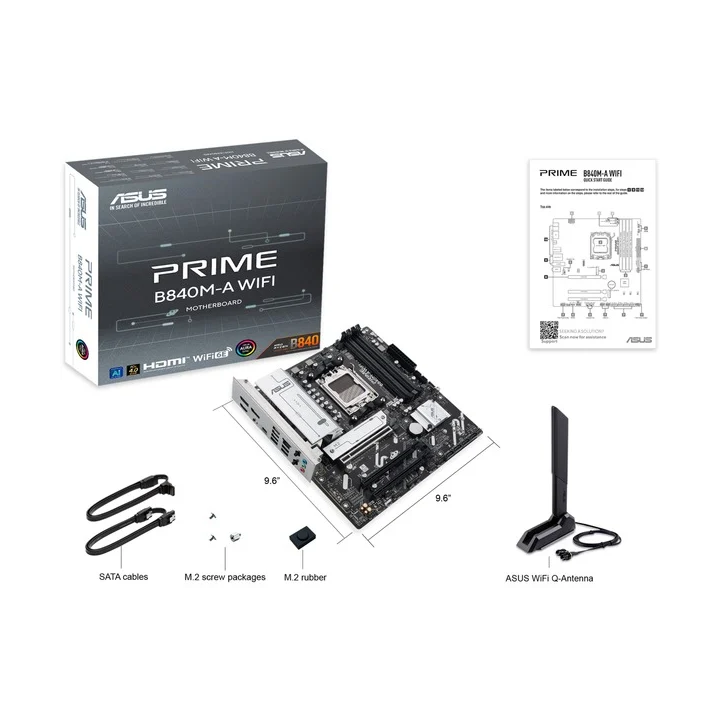PRIME B840M-A WIFI - B840 - AM5 - DDR5 - mATX - 90MB1J20M0EAY0 | Asus 