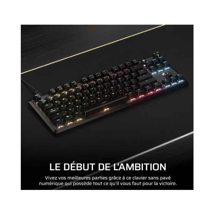 K70 Core TKL - Noir - RGB - Filaire - MLX RED - CH911911EFR | Corsair 